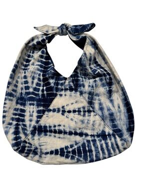 MNG Tie-Dye Indigo & Cream Tote Bag